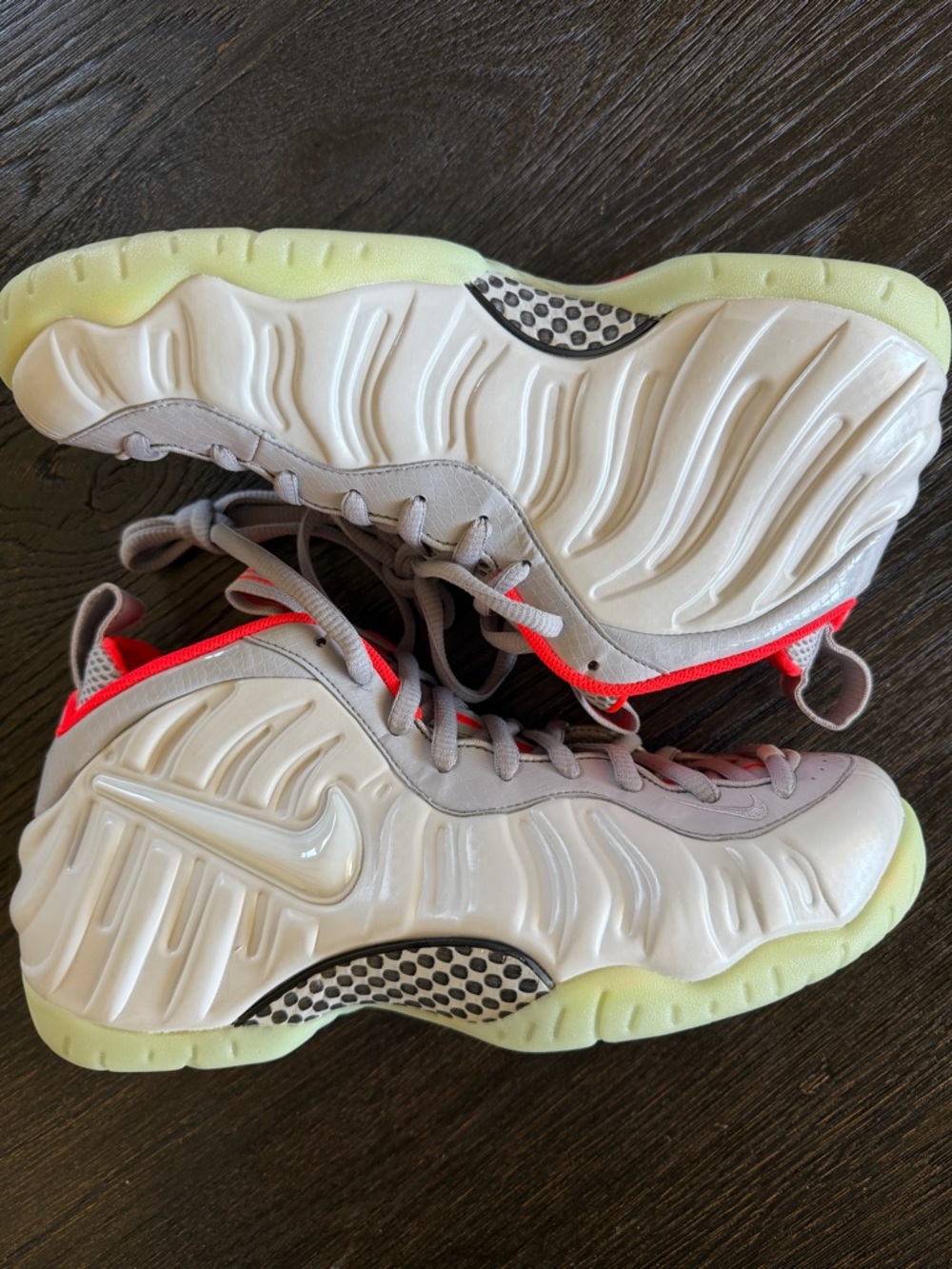 NIKE AIR FOAMPOSITE PRO PURE PLATINUM WOLF GREY mens size 10.5